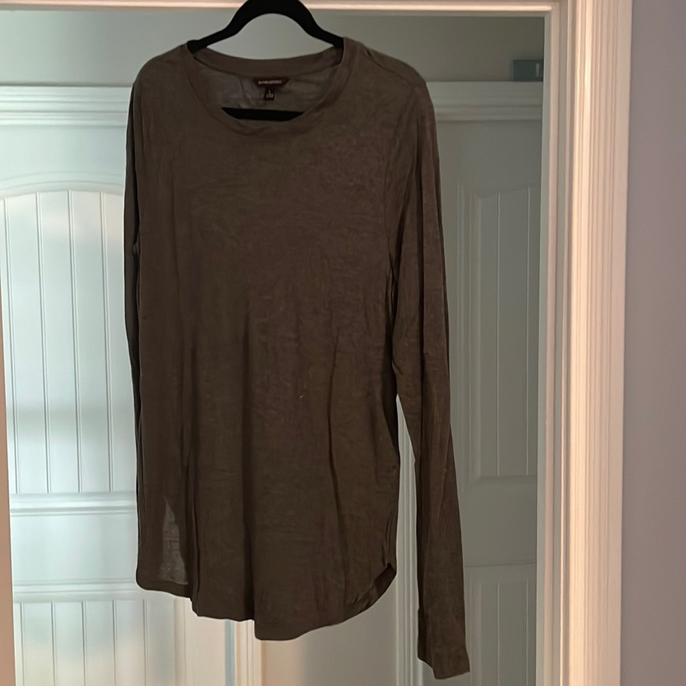 NWOT! Banana Republic Long Sleeve Dark Gray Top - large